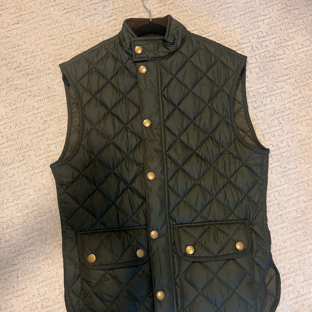 Men's Quilted Green Vest